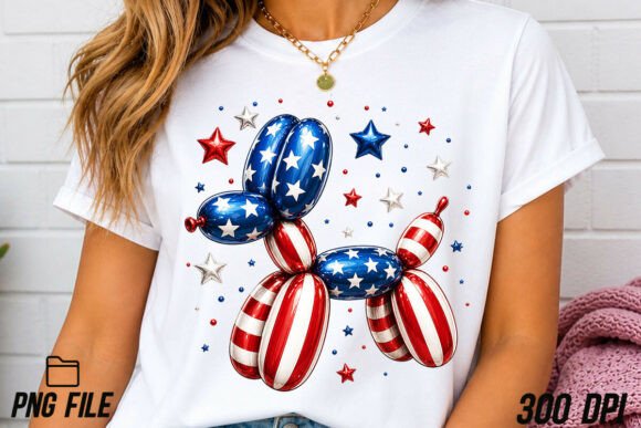Download Patriotic Balloon Dog PNG Sublimation - Premium Bundle