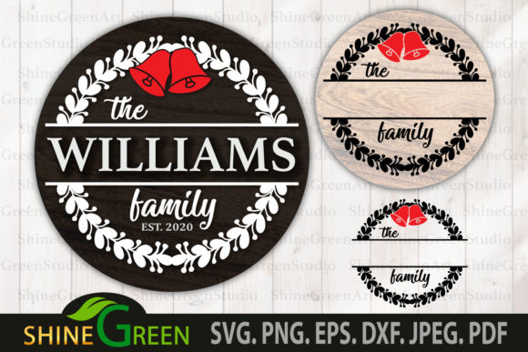 Download Christmas Ornament Family Monogram Frame - Family monogram Collection