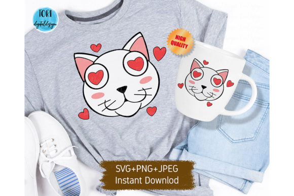 Download Cat Face Valentines Svg - Valentine Collection