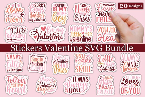 Download Stickers Valentine's SVG Bundle - Valentine Collection