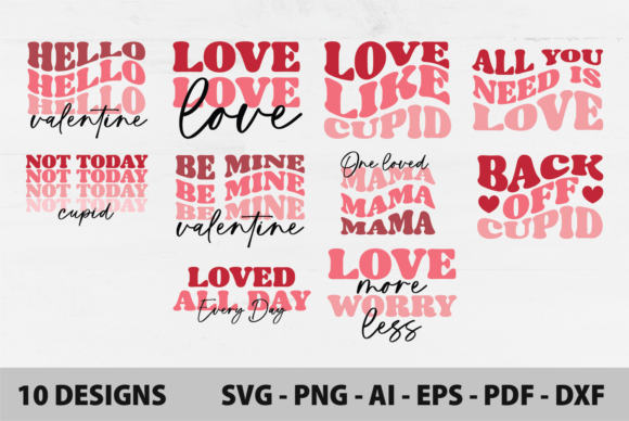 Download Retro Valentines SVG Bundle Cut File - Valentine Collection