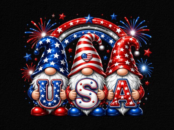 Download Patriotic USA Gnomes 4th of July PNG - Premium Resources