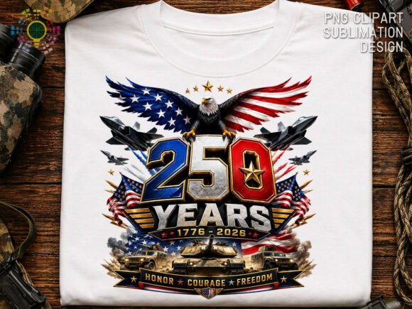 Download 250 Years of Freedom Patriotic Eagle PNG - Premium Bundle