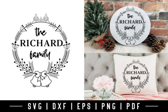 Download Christmas Wreath Family Monogram SVG - Family monogram Collection