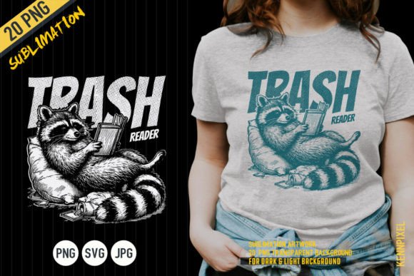 Download Raccoon Reading Shirt Trash Reader SVG - Reader svg Collection