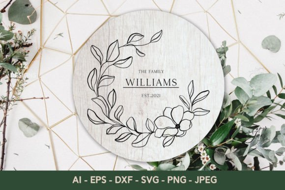 Download Family Monogram Svg Flower Wreath SVG - Family monogram Collection