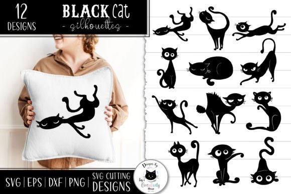 Download Black Cat SVG Files | Cat Silhouettes - Black cat svg Collection