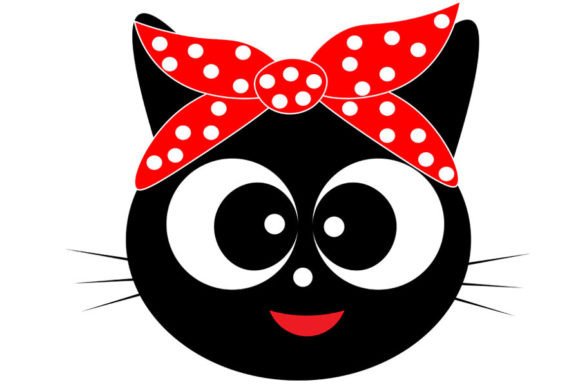 Download Black Cat Svg, Black Cat with Red Bandan - Black cat svg Collection