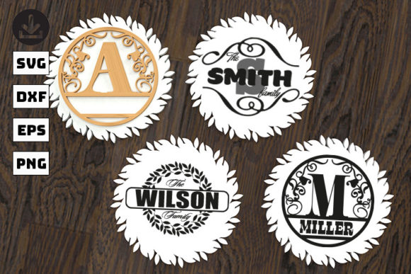 Download Family Monogram Bundle SVG, Split Monogr - Family monogram Collection