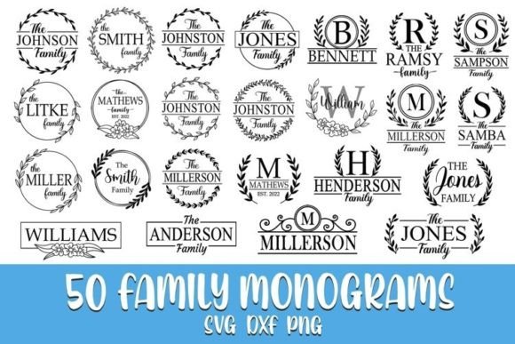 Download Family Monogram Svg Bundle, Monogram Svg - Family monogram Collection