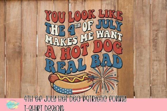 Download 4th of July Hot Dog Patriotic Funny T-Shirt Design - Patriotic Collection