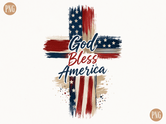 Download God Bless America Cross PNG | Patriotic - Premium Resources
