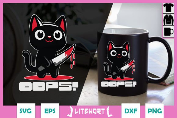 Download Sarcastic Funny Black Cat SVG Oops - Black cat svg Collection