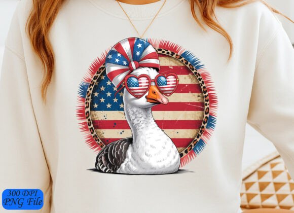 Download Patriotic Funny Goose USA PNG T-Shirt - Patriotic Collection
